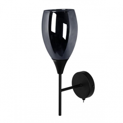 Бра Arte Lamp Barry A7951AP-1BK в стиле модерн, цвет дымчатый, мощность 40 Вт