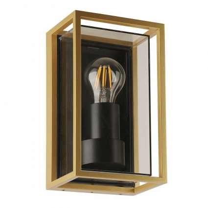 Уличный настенный светильник Arte Lamp Marfik A2322AL-1GO цвет золотой, мощность 15 Вт