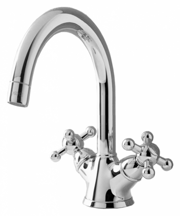 Смеситель VitrA Assos для раковины двухвентильный, хром, высота излива 15.5 см