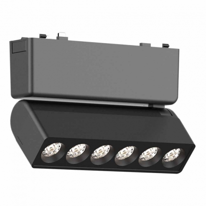 Трековый светодиодный светильник для магнитного шинопровода ST Luce SKYFLAT ST675.446.06 в стиле Хай-тек, цвет черный