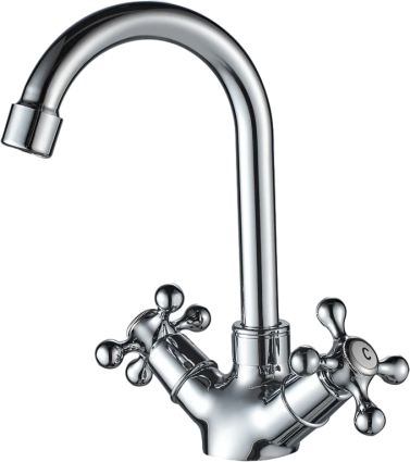 Смеситель для раковины WesnaArt Rassvet RAS02-230 двухвентильный, хром