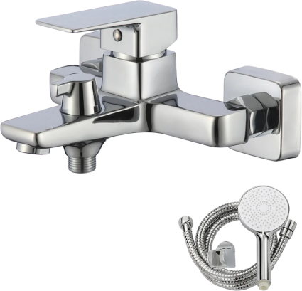 Смеситель для ванны с душем WesnaArt Narcis NAR06-310-25201 хром, однорычажный, длина излива 16.2 см