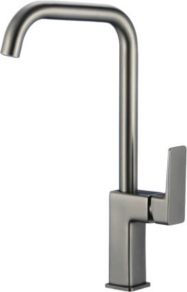 Смеситель для кухни WesnaArt Narcis NAR06-150GM-25432, gun metal, однорычажный, темный хром