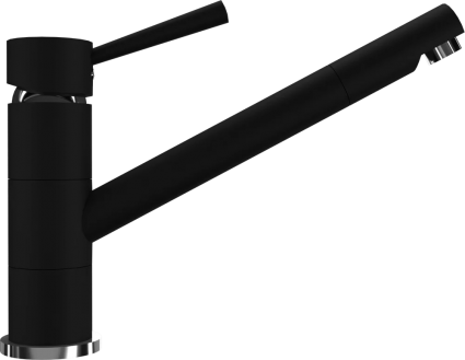 Смеситель для кухни Ulgran Quartz UQ-025 уголь однорычажный, черный