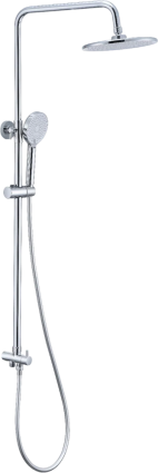 Душевая стойка STWORKI Вестфолл WH626-C хром штанга 114 см, шланг пластиковый 150 см