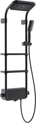 Душевая стойка AQUAme AQM8003B черный штанга 110.8 см, 1 режим