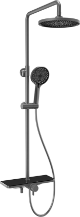 Душевая стойка AQUAme AQM8002G серый штанга 120 см, 3 режима