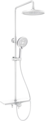 Душевая стойка AQUAme AQM8002W белый штанга 120 см, 3 режима