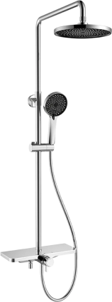 Душевая стойка AQUAme AQM8002CR хром штанга 120 см, 3 режима