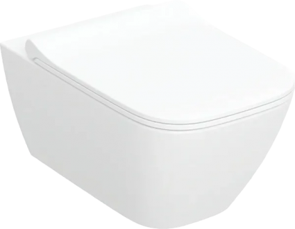 Унитаз подвесной Geberit Smyle Square 500.685.01.1 с микролифтом, белый, 35x54 см