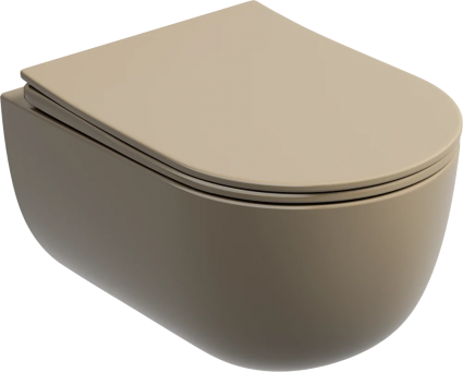 Унитаз подвесной Ceramica Nova Modena Rimless CN6063MC, капучино, коричневый, 35.5x49 см