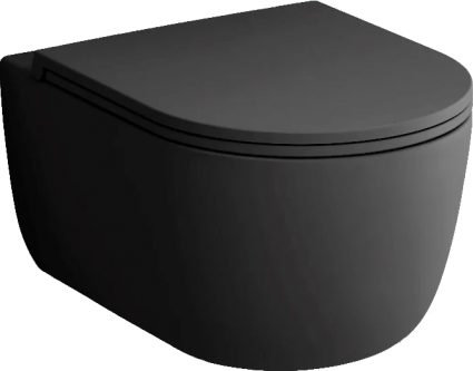 Унитаз подвесной Damixa Sirius DX86C1700MBSC с микролифтом, черный матовый, 36x49 см