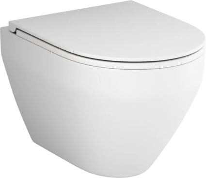 Унитаз подвесной Am.Pm Spirit V2.0 FlashClean с микролифтом, белый матовый, 36.5x48.5 см