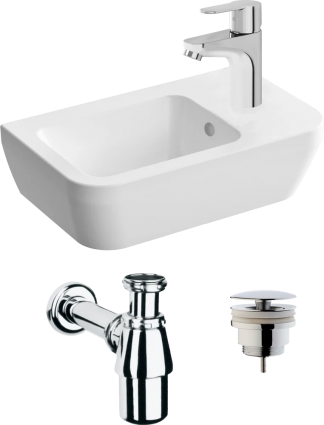 Комплект Рукомойник VitrA Integra 7091B003 + Смеситель VitrA Solid S для раковины цвет белый