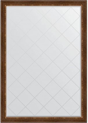 Зеркало Evoform Exclusive-G BY 4492, 131x186 римская бронза, в багетной раме, с гравировкой в стиле ретро