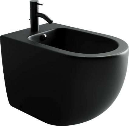 Биде напольное Ceramica Nova Metropol CN4005MB черное матовое цвет черный, овальное