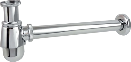 Сифон для биде Акватек AQ6018CR бутылочный, хром, выпуск боковой