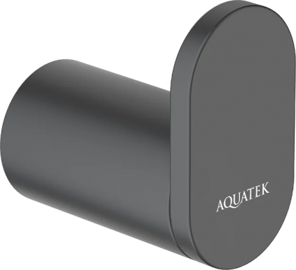 Крючок Акватек Лира AQ4425MB матовый черный в современном стиле