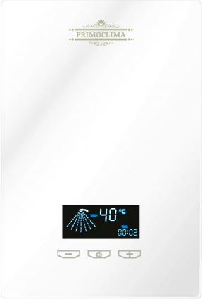 Проточный водонагреватель PrimoClima Vita PC VITA 8.5 (W) электрический, белый, сухой ТЭН, с защитой от перегрева