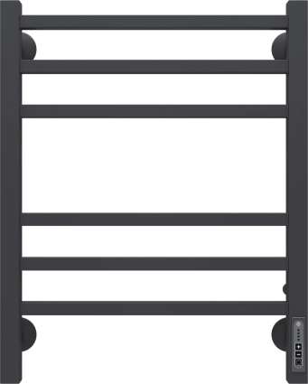 Полотенцесушитель электрический Terminus Ватикан П6 450x600, черный муар, лесенка