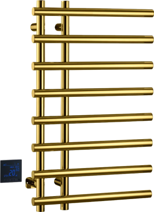 Полотенцесушитель электрический Boheme Venturo 722-G gold золото, лесенка