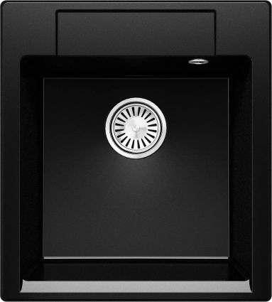 Мойка кухонная Polygran Argo 460, космос, матовая, квадратная, 46x51 см