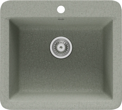 Мойка кухонная Domaci Парма V-251 серая матовая, квадратная, 55.3x50.3 см