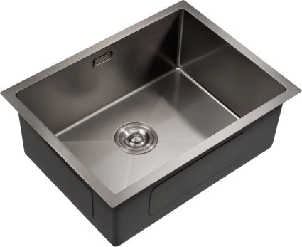 Мойка кухонная Milacio Steel Denia 58 MC.77459 сталь воронёная матовая, прямоугольная, 58x44 см