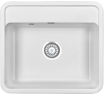 Мойка кухонная Granula Standart ST-5601 белый матовая, прямоугольная, 56x50 см