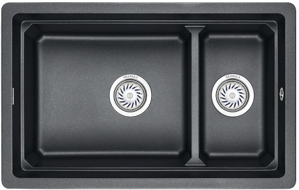 Мойка кухонная Granula Kitchen Space KS-7304U шварц матовая, прямоугольная, 73x45.5 см