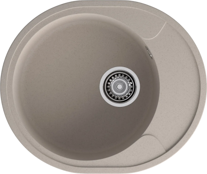 Мойка кухонная GranFest Urban 857L песочная матовая, овальная, 57x48 см