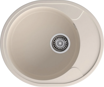 Мойка кухонная GranFest Urban 857L белая матовая, овальная, 57x48 см