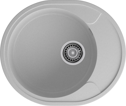Мойка кухонная GranFest Urban 857L серая матовая, овальная, 57x48 см