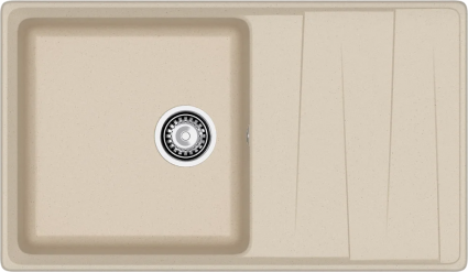 Мойка кухонная GranFest Level LV-860L кашемир матовая, прямоугольная, 86x50 см