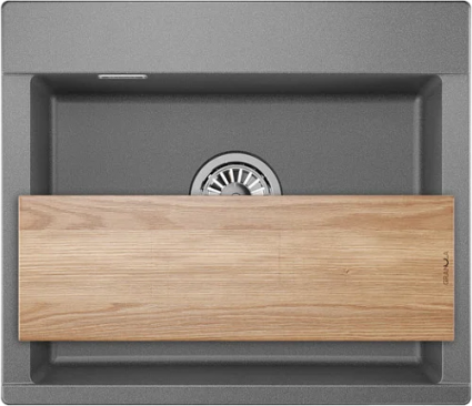 Мойка кухонная Granula Estetica ES-5804 графит матовая, прямоугольная, 58x50 см