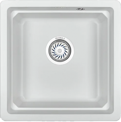 Мойка кухонная Granula Kitchen Space KS-4501U арктик матовая, квадратная, 45x45 см
