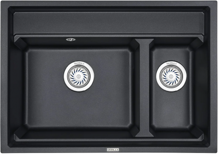 Мойка кухонная Granula Kitchen Space KS-7302 шварц матовая, прямоугольная, 73x51 см