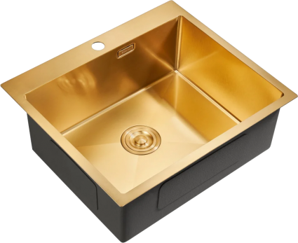 Мойка кухонная Milacio Steel Denia 59 MC.77498 золото матовая, прямоугольная, 59x51 см