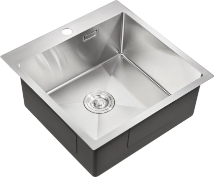 Мойка кухонная Milacio Steel Denia 51 MC.77480 сталь нержавеющая матовая, квадратная, 51x51 см