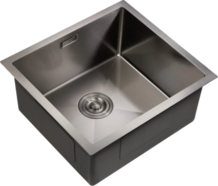 Мойка кухонная Milacio Steel Denia 48 MC.77449 сталь воронёная матовая, прямоугольная, 48x44 см