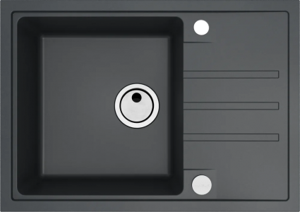 Мойка кухонная Alveus Intermezzo 40 1144968 carbon матовая, прямоугольная, 68x48 см