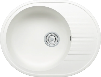 Мойка кухонная Tolero Classic R-122 туман матовая, овальная, 57.5x45.5 см
