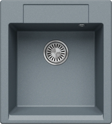 Мойка кухонная Tolero Classic R-117 грей матовая, квадратная, 46x51 см