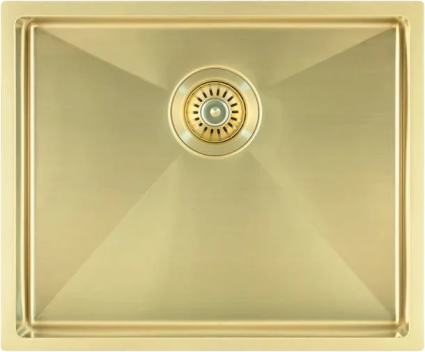 Мойка кухонная Seaman Eco Marino SME-530-LG.A light gold полированная, прямоугольная, 53x44 см