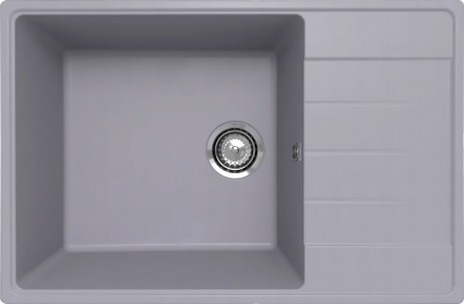 Мойка кухонная Ulgran Quartz Prima 760 бетон матовая, прямоугольная, 76x50 см