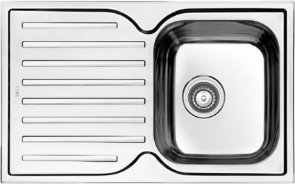 Мойка кухонная Iddis Strit STR78SDi77S, с сифоном, матовая, прямоугольная, 78x48 см