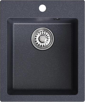 Мойка кухонная Mixline ML-GM14 антрацит матовая, прямоугольная, 42x50 см