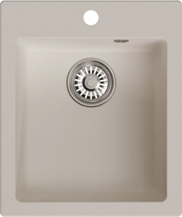 Мойка кухонная Mixline ML-GM14 белая матовая, прямоугольная, 42x50 см