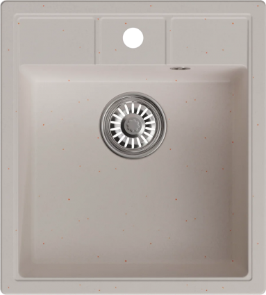 Мойка кухонная Mixline ML-GM28 белая матовая, прямоугольная, 45x50 см