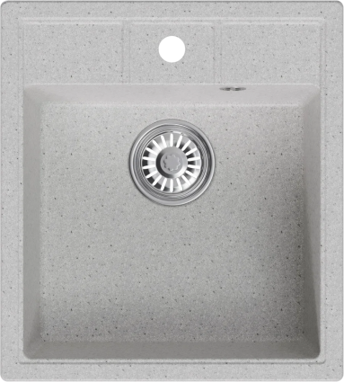Мойка кухонная Mixline ML-GM28 серая матовая, прямоугольная, 45x50 см